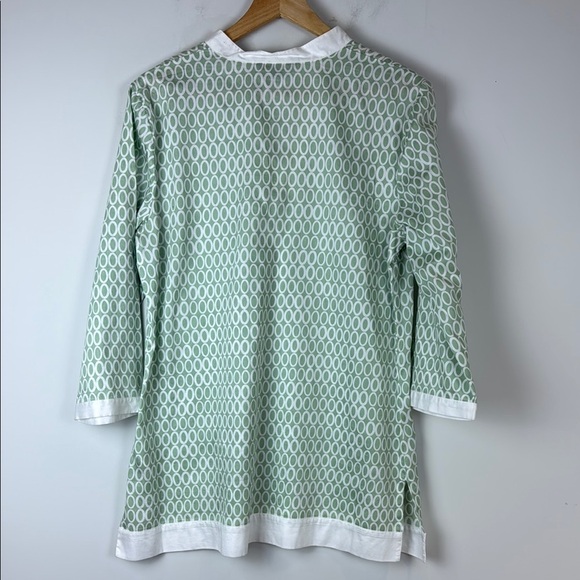 Brooks Brothers Green and White Tunic Top - Picture 4 of 7